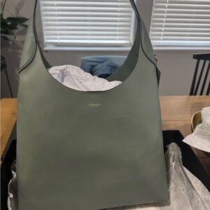 Coach Green Shoulder Bag with Minimalist Design